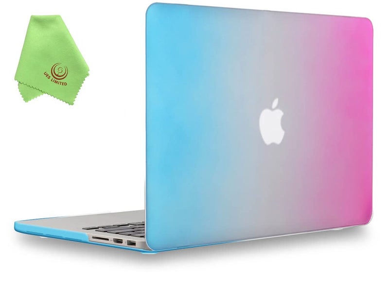 UESWILL Matte Hard Shell Case Cover Compatible with MacBook Pro (Retina, 13 inch, Early 2015/2014/2013/Late 2012), Model A1502/A1425, No CD-ROM, No USB-C, Rainbow - Image 1